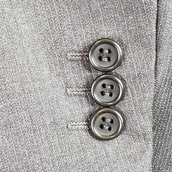 CANALI Coat Sport Jacket Blazer Wool Gray Stripe Three Button Mens 54L US 44 - Picture 8 of 15